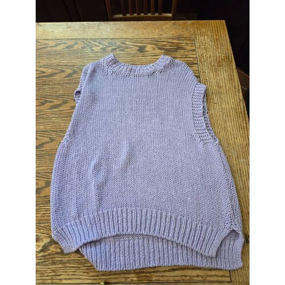 Voyageur By Mersea Lavender Cotton Amalfi Sweater Vest Sz Small - Picture 2 of 5